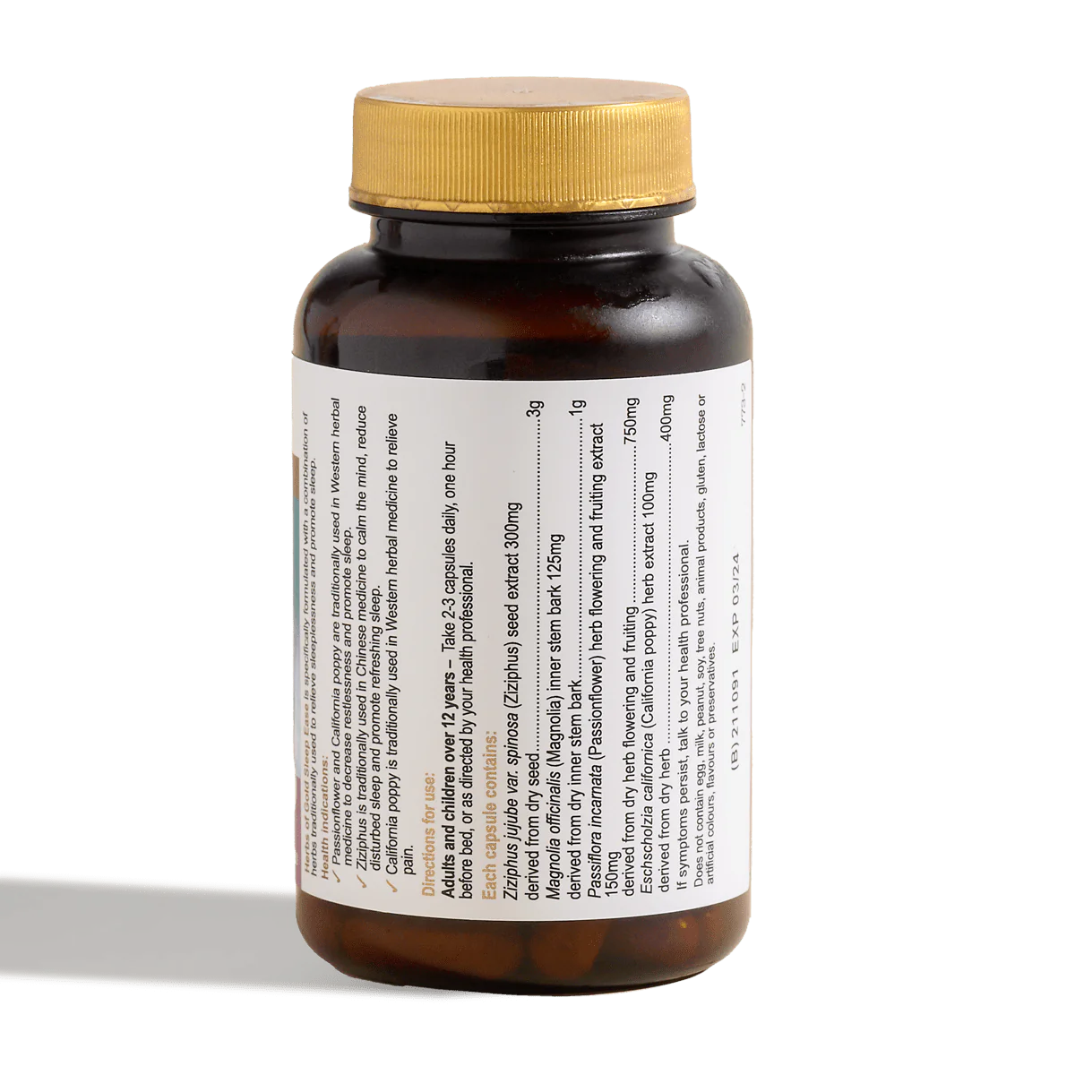 Herbs Of Gold Sleep Ease 60 Capsules - Everybody-Wellness