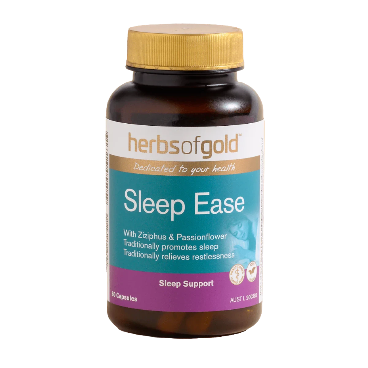 Herbs Of Gold Sleep Ease 60 Capsules - Everybody-Wellness
